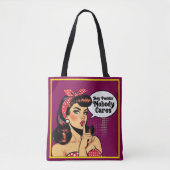 Tote Bag Retro Pinup_ Hey Pudding (Devant)