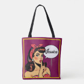 Tote Bag Retro Pinup_ Hey Pudding (Dos)