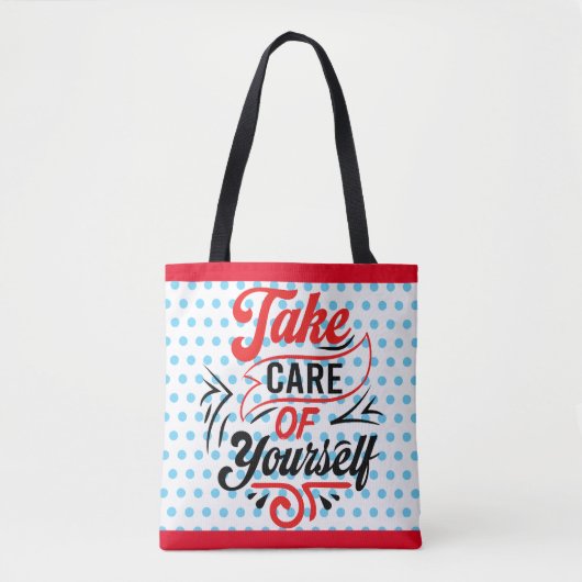 Tote Bag Retro Prenez soin de vous (Devant)