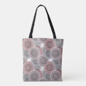 Tote Bag Rétro, rétro motif, bleu et rose, élégant (Dos)