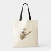 Tote Bag Retro Rock Skeleton Guitar Graphic (Dos)