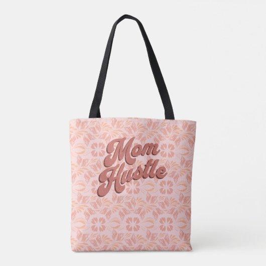 Tote Bag Retro rose Peach motif floral Maman Hustle (Dos)