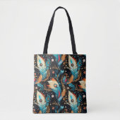 Tote Bag Retro Space Exploration Galaxy (Devant)
