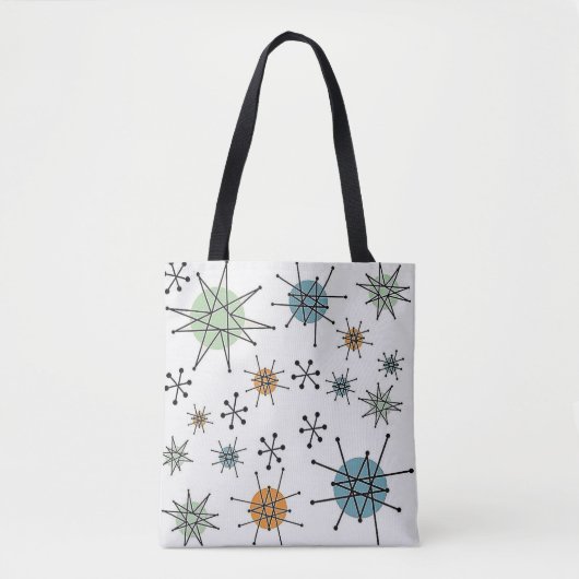 Tote Bag Retro Starburst Fourre-tout les années 70 style (Devant)