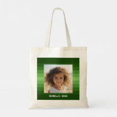 Tote Bag Retro Stripes - Christmas Green - Simple Photo (Dos)