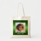 Tote Bag Retro Stripes - Christmas Green - Simple Photo (Devant)