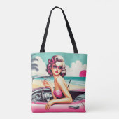Tote Bag Retro Summer Girl (Dos)