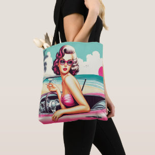 Tote Bag Retro Summer Girl