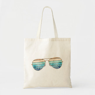 Tote Bag Retro Sunset Tropical Sunglasses Vintage Summer