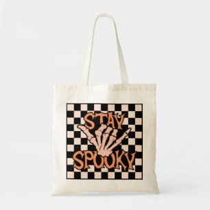 Tote Bag Retro Super À damiers Séjour Éffrayant Halloween