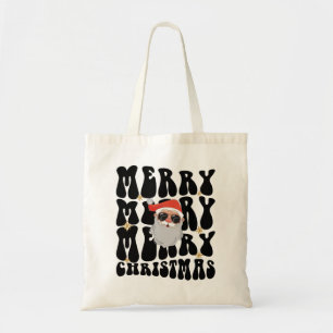 Tote Bag Retro Super Joyeux Noël Lumières Père Noël