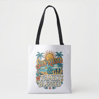 Tote Bag Retro Tropical Family Vacation & Beach Reunion