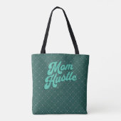 Tote Bag Retro Turquoise rose motif floral Maman Hustle (Dos)