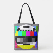 Tote Bag Retro TV pas d'illustration de signal. (Dos)