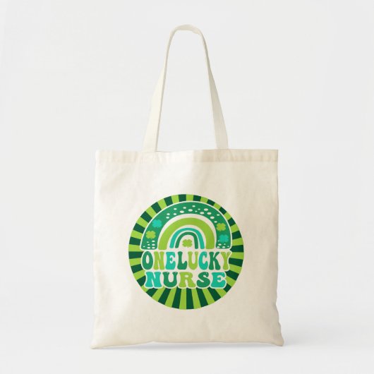 Tote Bag Retro Une infirmière chanceuse St. Patrick's Day (Devant)