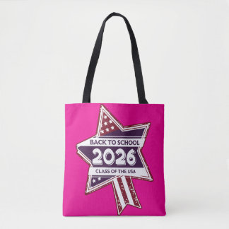 Tote Bag Retro USA Class of 2026 Retour à l'école