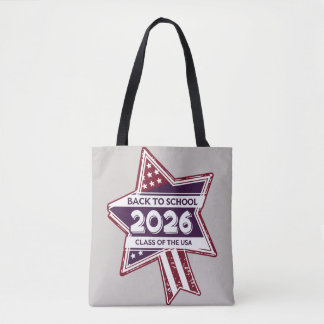 Tote Bag Retro USA Class of 2026 Retour à l'école