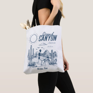 Tote Bag Rétro Western Parc national du Grand Canyon Vallée