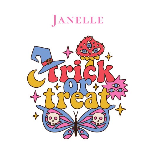 Tote Bag Retro Whimsical Trick ou traiter Halloween