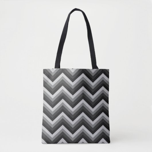 Tote Bag Rétro zigzag Chevron de motif (Devant)