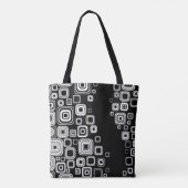 Tote Bag Rétros carrés noirs et blancs (Dos)