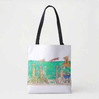 Tote Bag Réunion de famille de Rhodesian Ridgeback