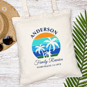 Tote Bag Réunion en famille Summer Beach Palm Trees