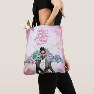 Tote Bag Réussite motivationnelle de la dame Boss