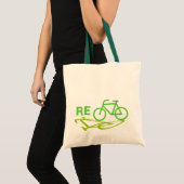 Tote Bag Réutilisez la conception de vélo (Devant (produit))
