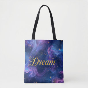 Tote Bag Rêve - Bleu et violet colorés