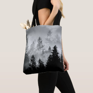 Tote Bag Rêve de la Forêt Noire & Blanche #2 #mur #décorati