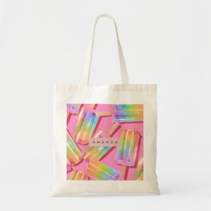 Tote Bag Rêve de Sucette Glitter Arc-en-ciel Personnalisé