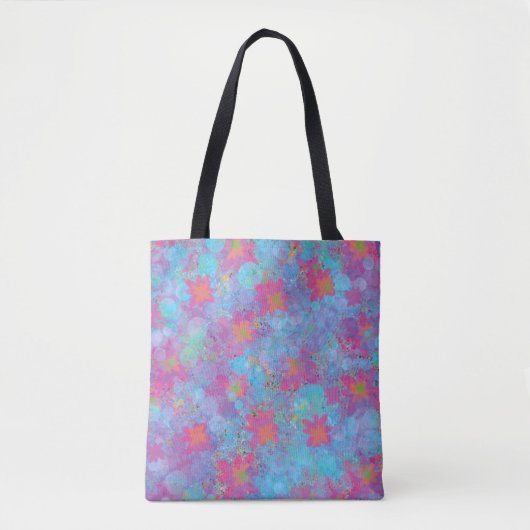 Tote Bag Rêve rose et turquoise (Devant)