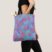 Tote Bag Rêve rose et turquoise (De près)