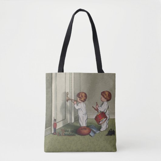 Tote Bag Réveillez-vous son joli enfant de Noël (Devant)