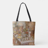 Tote Bag Réveillon de Noël par Carl Larsson, Vacances Vinta (Dos)