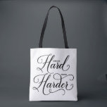 Tote Bag Rêver dur travail plus dur Calligraphie moderne<br><div class="desc">Sac fourre-tout élégant avec typographie moderne citant "Rêvez dur,  travaillez plus dur" avec motif confetti coloré. Cette citation inspirante est disponible dans une variété de produits.</div>