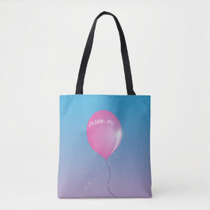 Tote Bag Rêver sur Citer Ballon rose dans le ciel inspiré