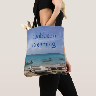 Tote Bag Rêverie caribéenne Bonaire Bateaux de pêche Océan