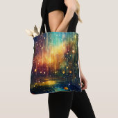 Tote Bag "Rêves célestes : Pluie Magique et Ciel étoilé T (De près)