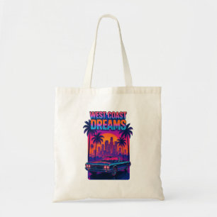 Tote Bag Rêves de la Côte Ouest - Synthwave Rétro des Année