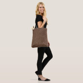Tote Bag Revêtement de cuir marron de luxe moderne monogram (Sur le modèle)