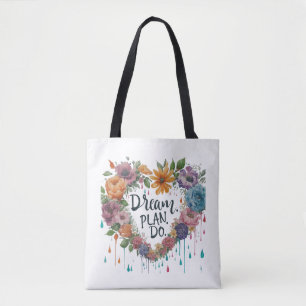 Tote Bag Rêvez. Planifiez. Faire. - Épaule motivante