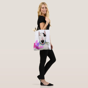 Tote Bag Rex TV Terrier avec fleurs