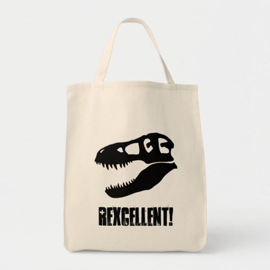 Tote Bag "Rexcellent !" T. rex Dinosaur (Devant)