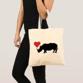 Tote Bag Rhino-Noir-avec-Coeur (Devant (produit))