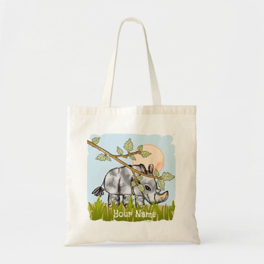 Tote Bag Rhinocéros se cachant (Devant)