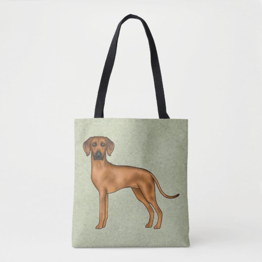 Tote Bag Rhodesian Ridgeback Brown dessin animé Lion Chien (Devant)