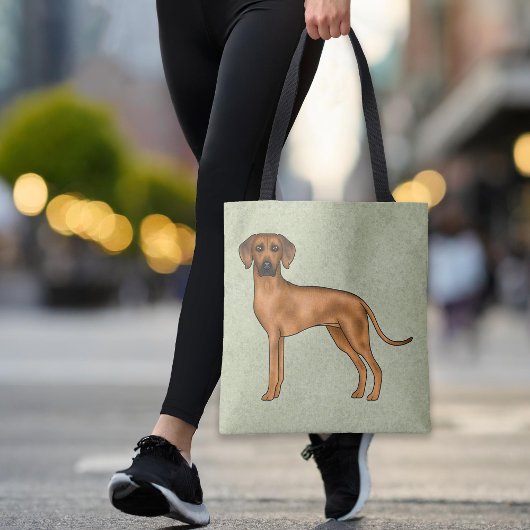 Tote Bag Rhodesian Ridgeback Brown dessin animé Lion Chien