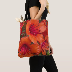 Tote Bag Rhododendron clair Orange fleurit Floral
